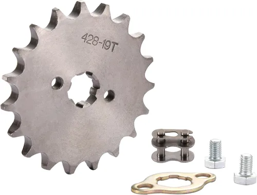 Vista 15 de WOOSTAR Piñón delantero para motocicleta 428-10T 17mm para 50cc 70cc 90cc 110cc 125cc Dirt Pit Bike Mini Bike ATV 4 ruedas