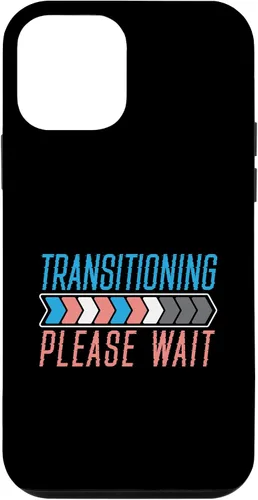 Vista 16 de Funda transgénero LGBTQ para iPhone 16 Transitioning Please Wait Rainbow Pride