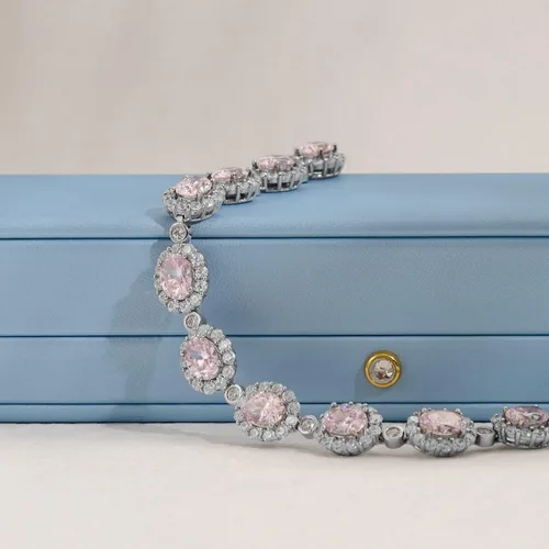 Vista 8 de Oirlv Elegante caja de collar azul cielo, caja de presentación de collar de terciopelo blanco interior de cadena larga pulsera collar estuche