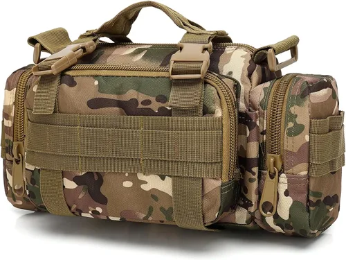 Vista 10 de FAMI Bolsa de despliegue Paquete de cintura táctica Pequeño Sling Pack Bolsa de mano Bolsa de manillar ACU