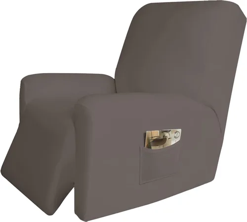 Vista 47 de Easy-Going - Funda elástica de microfibra para sofá reclinable seccional, suave vellón ajustable a tu sofá de 2 cuerpos, lavable, protector