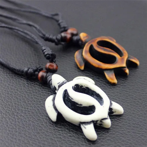 Vista 2 de Collar Yin Yang para parejas, collar de resina de tortuga marina de Tai Chi, mejores amigos, mejor amiga, collar de amistad para 2 mujeres
