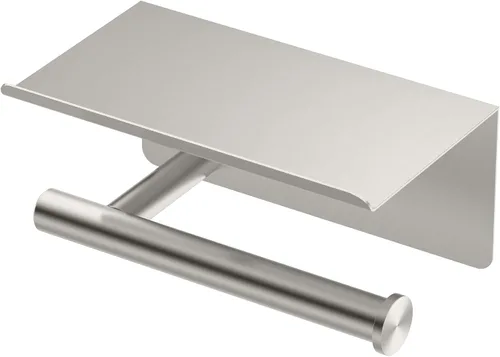 Vista 5 de Gatco 1420B Latitude II - Soporte para papel higiénico de 7 pulgadas con estante para teléfono, soporte de papel higiénico montado en la pared