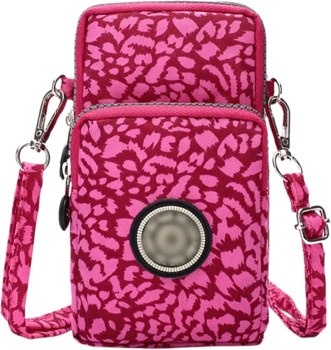 Vista 8 de ZGMYC Bolsa de 3 capas para teléfono celular, bolso de pulsera impermeable deportivo para el hombro, cartera
