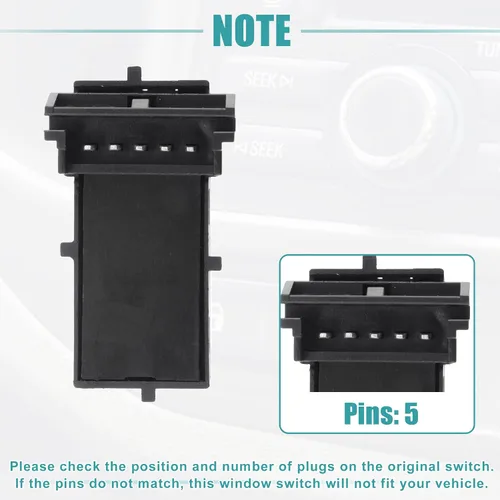 Vista 4 de ACROPIX Interruptor de bloqueo de puerta de automóvil de repuesto para Chevy Silverado 1500 - Paquete de 1 negro