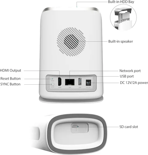 Vista 9 de Kittyhok Sistema de cámara de seguridad para el hogar, cámaras para Kit de 4 cámaras