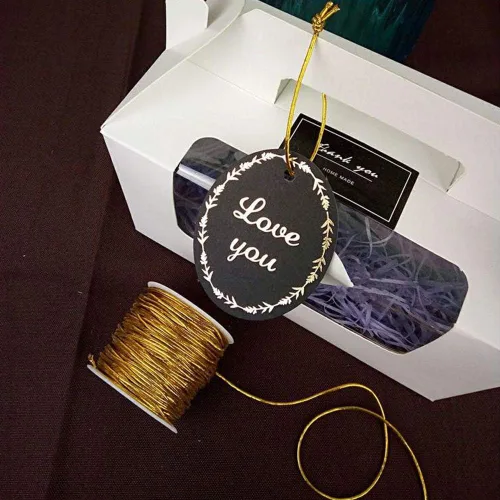 Vista 9 de 3 rollos de cordón elástico de oropel metálico, cinta elástica de 0.039 pulgadas para envolver regalos, fabricación de joyas, decoraciones