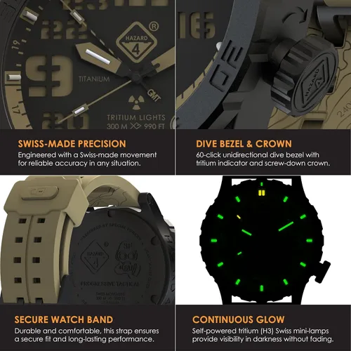 Vista 59 de HAZARD 4 Heavy Water Diver™ : Titanium Tritium Dive-Watch