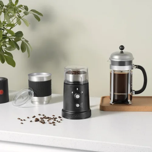 Vista 5 de Bodum Bistro - Molinillo eléctrico de cuchillas de café, ajustable, 5 ajustes de molienda, 3 onzas, color negro