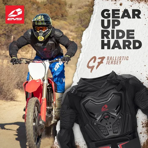 Vista 8 de EVS Sports Soft Ballistic Jersey CE-Certified RMF Protection, Removable Pads, Breathable Mesh, Compression Fit