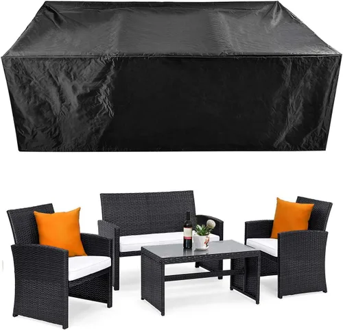 Vista 14 de Fundas para Juego de Muebles de Patio Impermeables Funda para Juegos de Conversación de Patio Funda para Sofá Seccional de Exterior Fundas