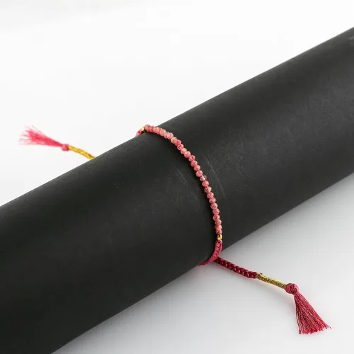 Vista 12 de Thecraftman - Pulsera trenzada de cuentas naturales, cristales energéticos, regalo para ella, pulsera de protección de hilo trenzado de mano