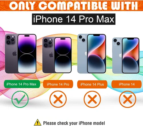 Vista 6 de Funda para iPhone 14 Pro Max, compatible con MagSafe, funda magnética con purpurina, lujosamente lindas, chapadas, brillantes para iPhone 14 Pro Max