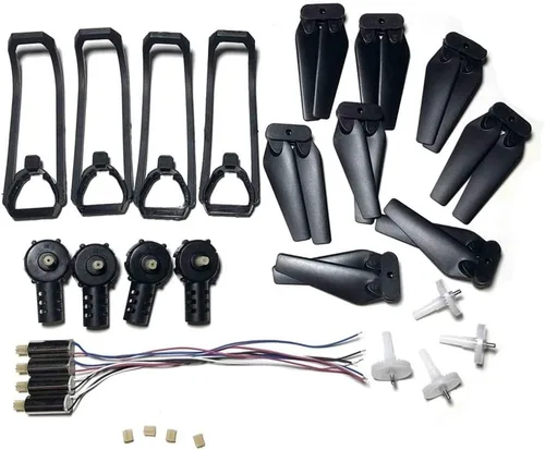 Vista 6 de Ajuste para K3 E99 y K3 Pro Rc Drone Quadrotor Piezas de repuesto Motores Base de Motor Hélices Cuchillas Marco Engranajes Brazo Kit de accesorios