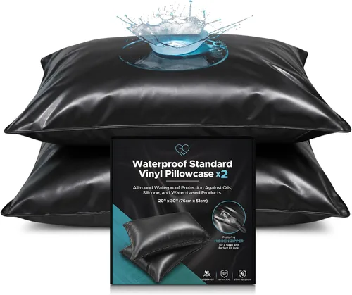 Vista 9 de Juego de 2 protectores de almohada impermeables, 19 x 29 pulgadas