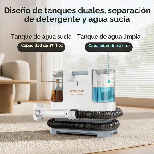 Vista 2 de WECLEAN C1 Extractor portátil para sofá y alfombra Limpiador de tapicería para limpieza profunda Blanco