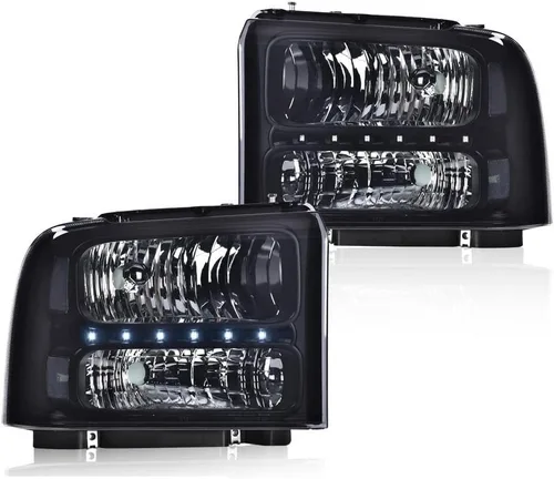 Vista 24 de GRAND ORANGE - Juego de faros delanteros, compatible con Ford F250 F350 F450 F550 1999-2004, para Ford Excursion 2000-2004, lado del conductor