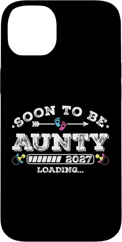 Vista 15 de Soon to Be Aunty 2027 Loading for Pregnancy Announcement Case for iPhone 17