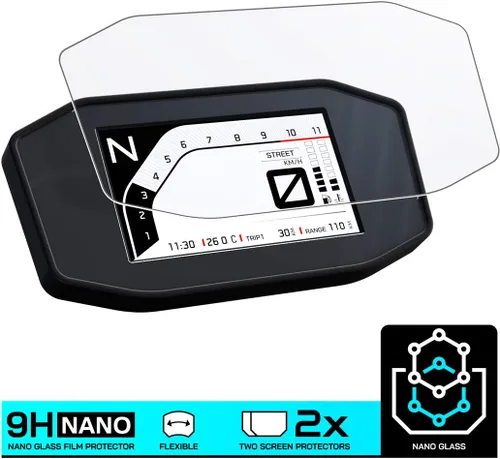 Vista 2 de Speedo Angels NANO GLASS - Protector de pantalla para salpicadero compatible con 890 DUKE R (2020+) x 2