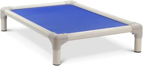 Vista 11 de Kuranda Cama elevada para mascotas a prueba de masticación, PVC almendra, 30 x 20 pulgadas, vinilo resistente, color burdeos