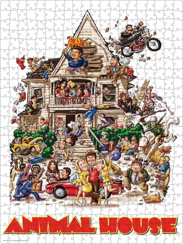Vista 2 de Animal House Movie - Rompecabezas de 500 piezas en plástico retro Blockbuster VHS Video Case