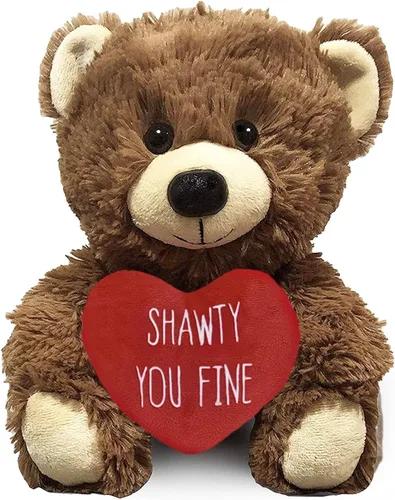 Vista 7 de Witty Enterprise Shawty You Fine - Oso de peluche de 10 pulgadas - Regalos para parejas para él - Divertido animal de peluche para novia, novio