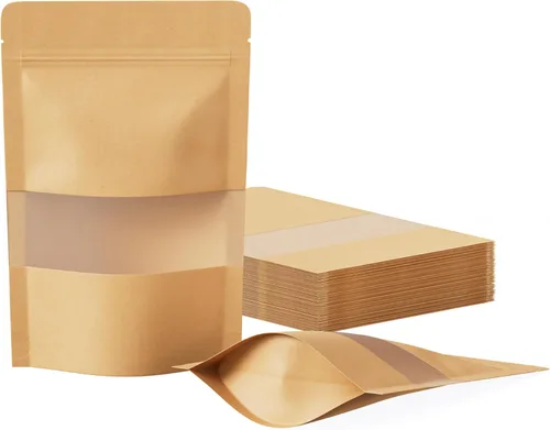 Vista 28 de FireKylin 100 bolsas resellables, bolsas de papel con ventana mate para pequeñas empresas, cremallera y bolsas sellables con calor para embalaje