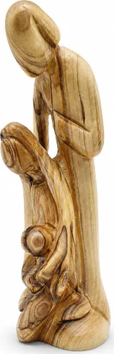 Vista 10 de Zuluf HOF027 - Figura de madera de olivo de 3.1 pulgadas, pequeña Natividad tallada a mano de José, Virgen María y Niño Jesús, inauguración de casa