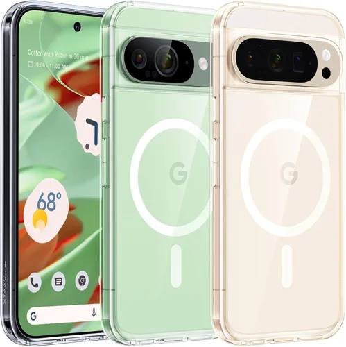 Vista 9 de TORRAS Funda magnética mejorada a prueba de golpes para Google Pixel 9 Pro y funda Pixel 9, [compatible con MagSafe]
