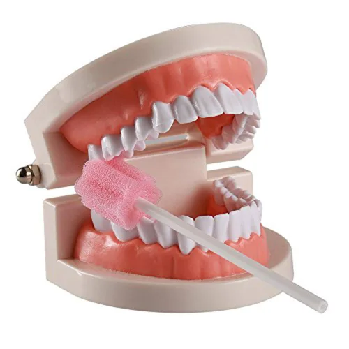Vista 4 de 100 hisopos bucales desechables, esponjas sin sabor y estériles Palitos de hisopo dental para limpieza bucal