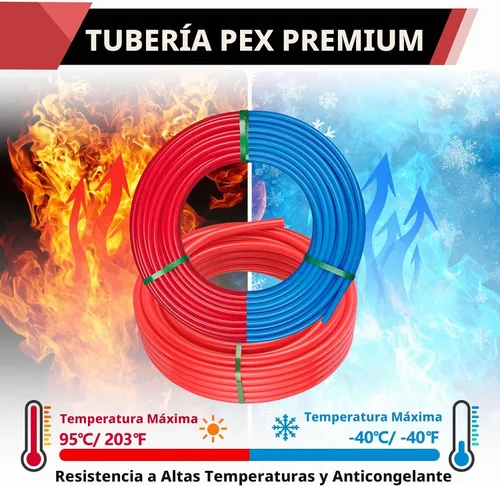 Vista 6 de EFIELD - Tubería Pex-b de 1/2 pulgada, 2 rollos de 300 pies de longitud