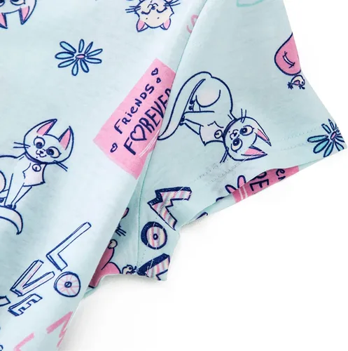 Vista 4 de SISKIN Camisones para mujer, de algodón, para dormir, de manga corta, con estampado, ropa de dormir suave