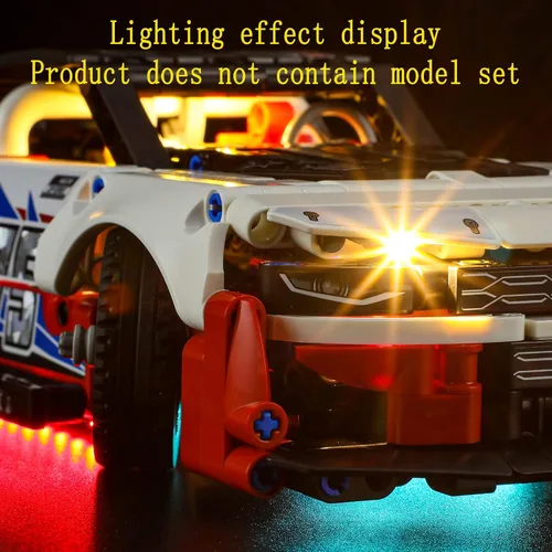 Vista 7 de GEAMENT Kit de luces LED compatible con NASCAR Next Gen Chevrolet Camaro ZL1 – para Technic 42153 (juego de modelos no incluidos)