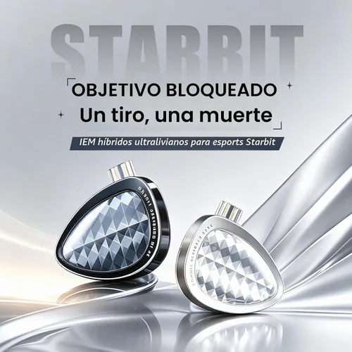Vista 3 de KZ Starbit IEM - Auriculares para juegos FPS con micrófono, 1DD+1BA Negro