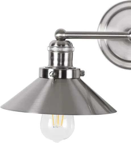Vista 5 de JONATHAN Y JYL7427B JYL7427B del 17 de julio, lámpara de pared de sombra metálica de 44.5 cm con 2 luces, estilo granja contemporáneo transicional