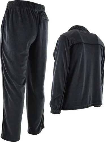 Vista 4 de ChoiceApparel Chándal de terciopelo para hombre con bolsillos con cremallera