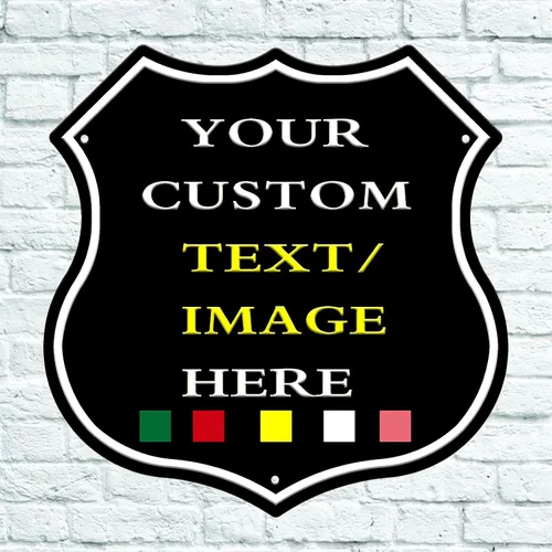 Vista 13 de Letreros de metal personalizados, letreros de estaño personalizados con logotipo de texto, imagen, impermeable, letreros de aluminio personalizados