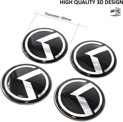 Vista 3 de 7PCS Emblema K Vintage Compatible con Insignia Delantera Trasera para Accesorios de Auto (Negro)