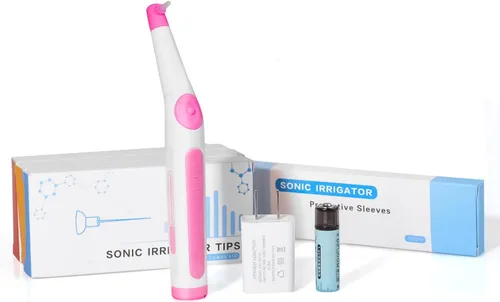 Vista 4 de Solo botón Endo Ultra Activador Irrigador con 3 Tamaño 60 Puntas (Rosa)