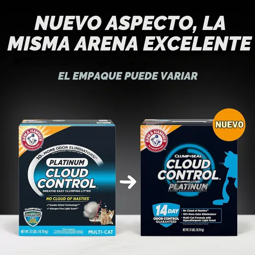 Vista 2 de ARM & HAMMER Cloud Control Platinum Arena para gatos, para gatos múltiples