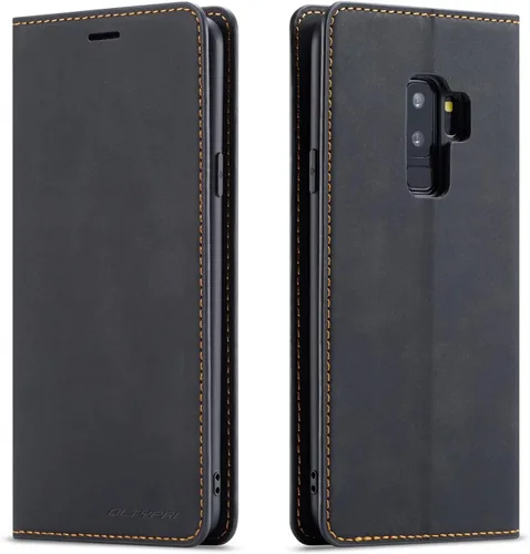 Vista 17 de QLTYPRI Funda para Samsung Galaxy S8, funda de piel sintética premium TPU parachoques con tarjetero Kickstand adsorción magnética oculta a prueba