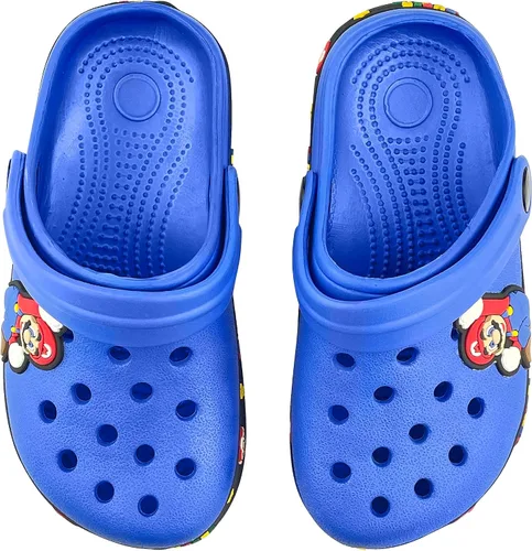Vista 3 de Grainarain Zapatos de jardín de dibujos animados para niños, zuecos y sandalias de madera para niños, zapatos de agua para niños, zapatillas