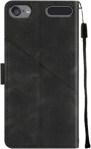 Vista 3 de LEMAXELERS Funda para iPod Touch 5, iPod Touch 7 Wallet Funda para teléfono con [tarjetero de crédito] Textura de sangría PU Flip Funda de cuero