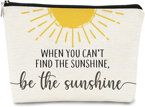 Vista 13 de Bolsa de maquillaje You are My Sunshine Gifts – Regalo inspirador para mujeres, hija, profesora o ocasión de agradecimiento, Sunshine 1, Casual