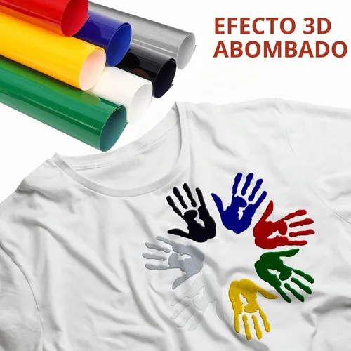 Vista 3 de Paquete de vinilo de transferencia de calor, paquete de láminas de vinilo de transferencia de calor 3D para planchar, vinilo de transferencia