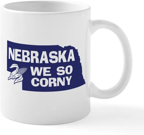Vista 61 de CafePress I Love Nebraska Taza de café de cerámica de 11 oz (11.0 fl oz)