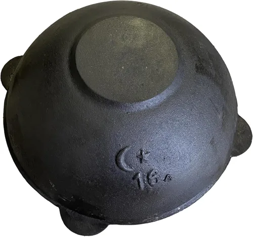 Vista 6 de MangalGrills Caldero de hierro fundido uzbeko tradicional kazán 22L Qozon Qazán Caldero Kadai Pilaf Plov Lagman Shorpa
