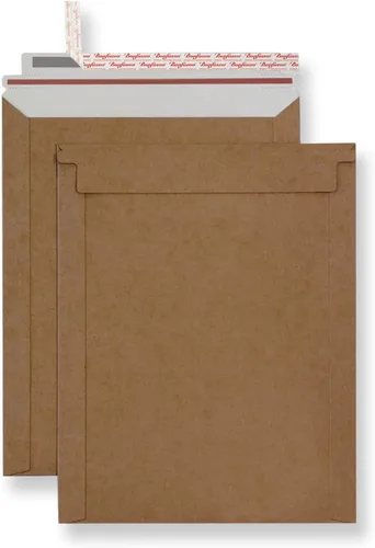 Vista 9 de Bonfasvo Paquete de 30 sobres rígidos de 6.25 x 8.25 pulgadas, color marrón, autosellados, planos, cartón kraft sin doblar, para despegar y sellar