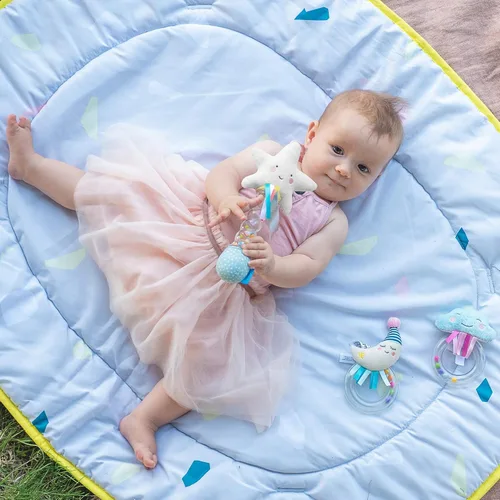 Vista 3 de Taf Toys Sonajero Palo de Lluvia Estrella, Juguete Musical Agitar y Sonajero Creador de Lluvia, Instrumento Musical para Bebés y Niños Pequeños