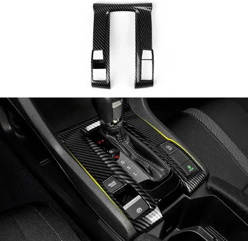 Vista 27 de Calcomanías de cubierta de altavoz de pilar para Honda Civic 2016 2017 2018 2019 2020 2021 10ª generación Accesorios ABS fibra de carbono pegatinas